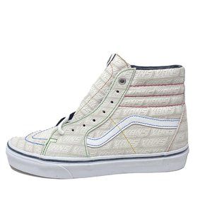 Vans Sk8 Hi Emboss White Multi Women's 8 Skate Shoes New